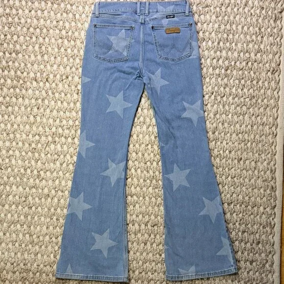 Wrangler Retro Mae Flare Jean Med Rise "Alice" jeans-Star jeans, size 30x34 - Picture 2 of 6